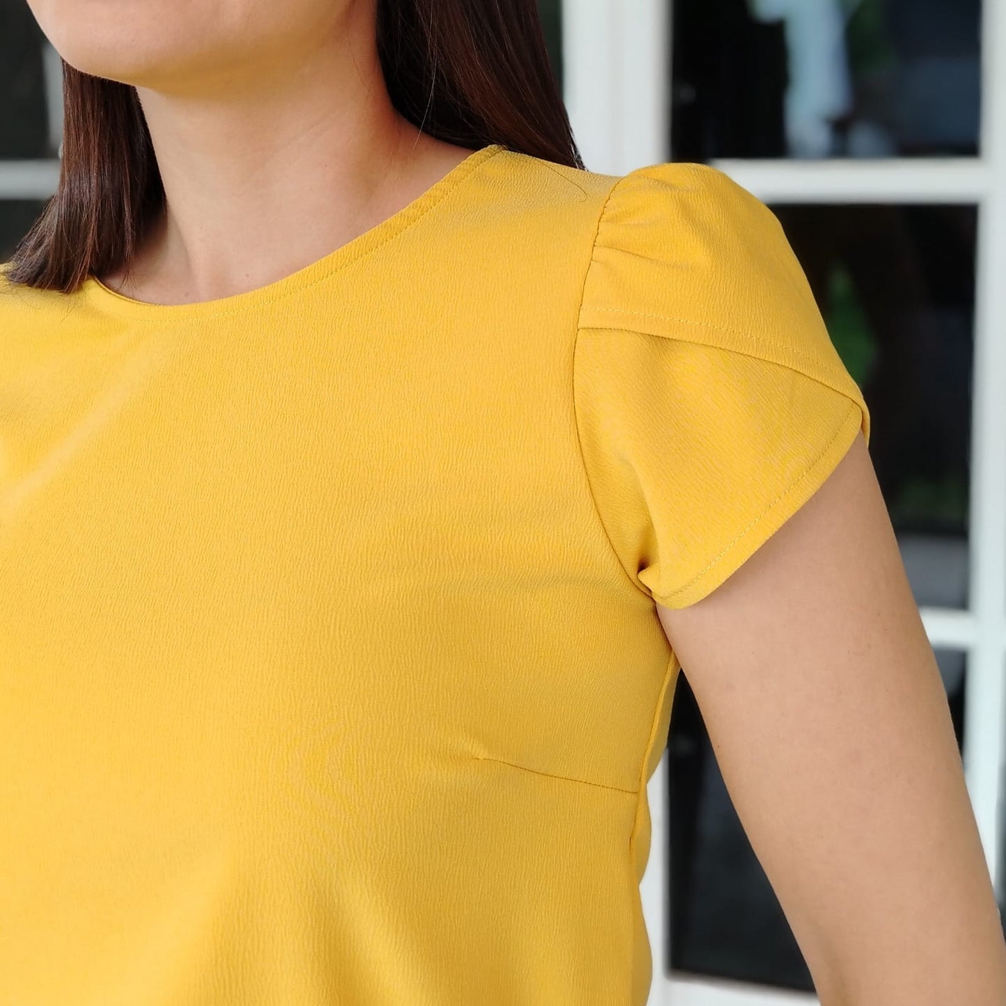 Blusa tulipán mostaza