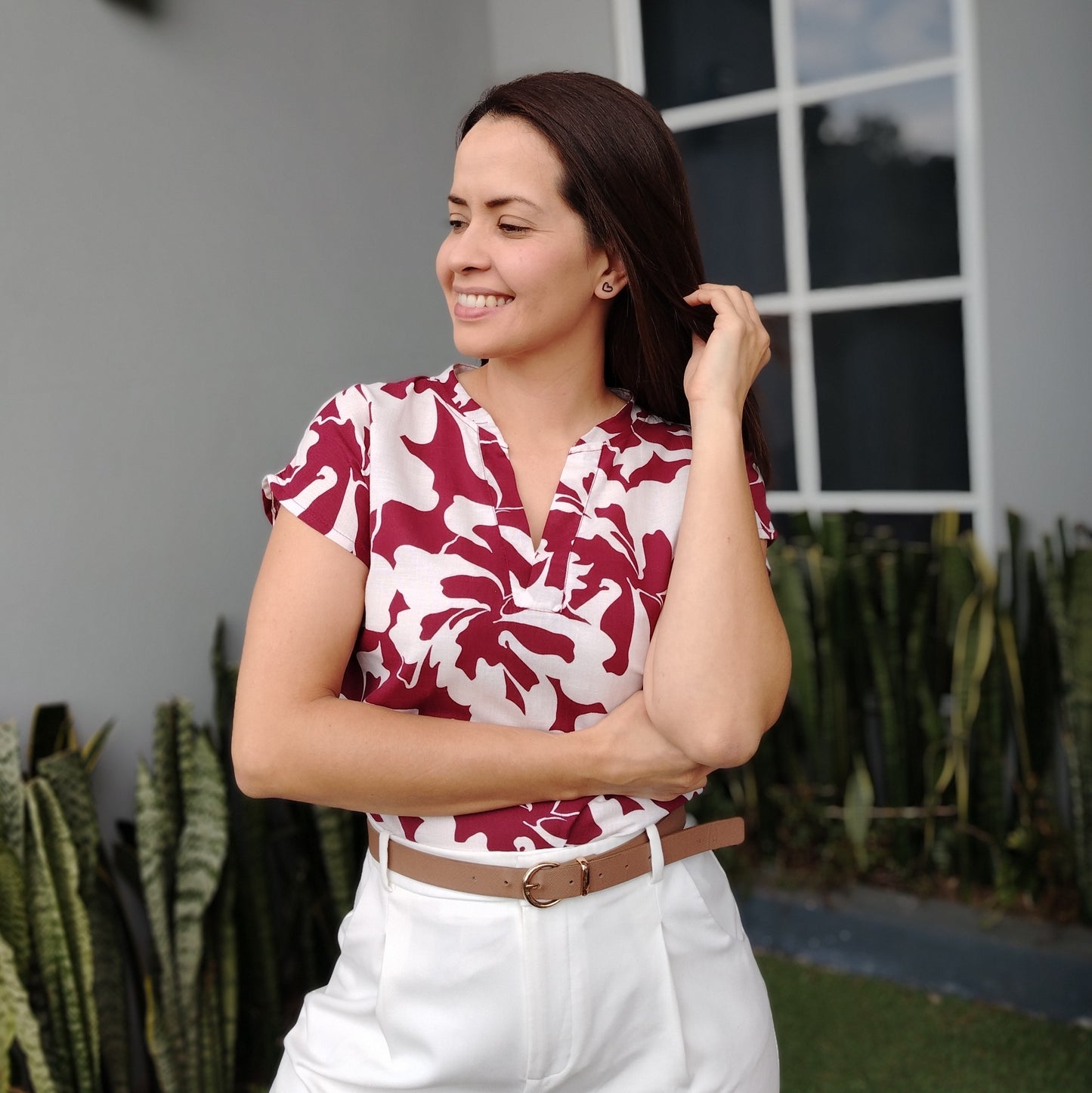 Blusa enteriza con basta vino