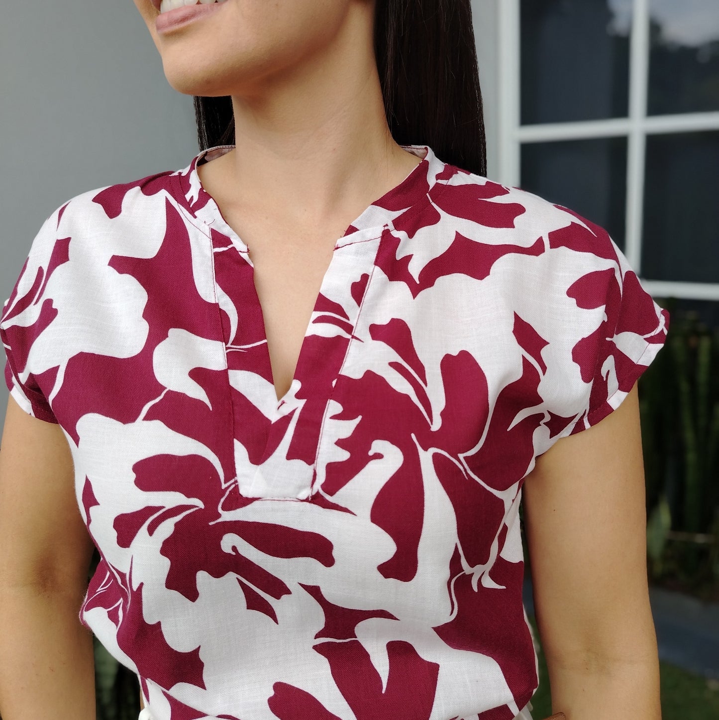 Blusa enteriza con basta vino