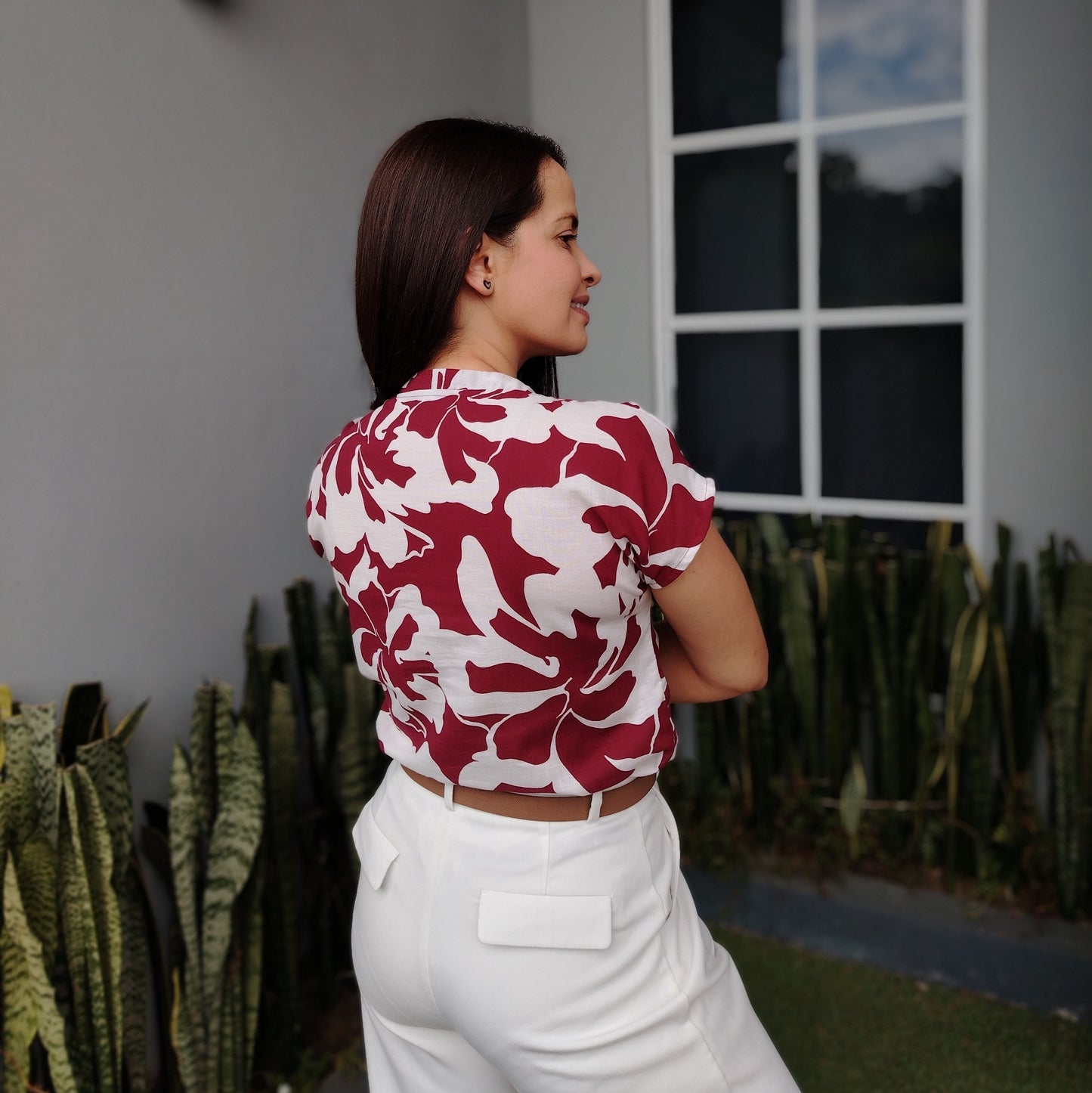 Blusa enteriza con basta vino