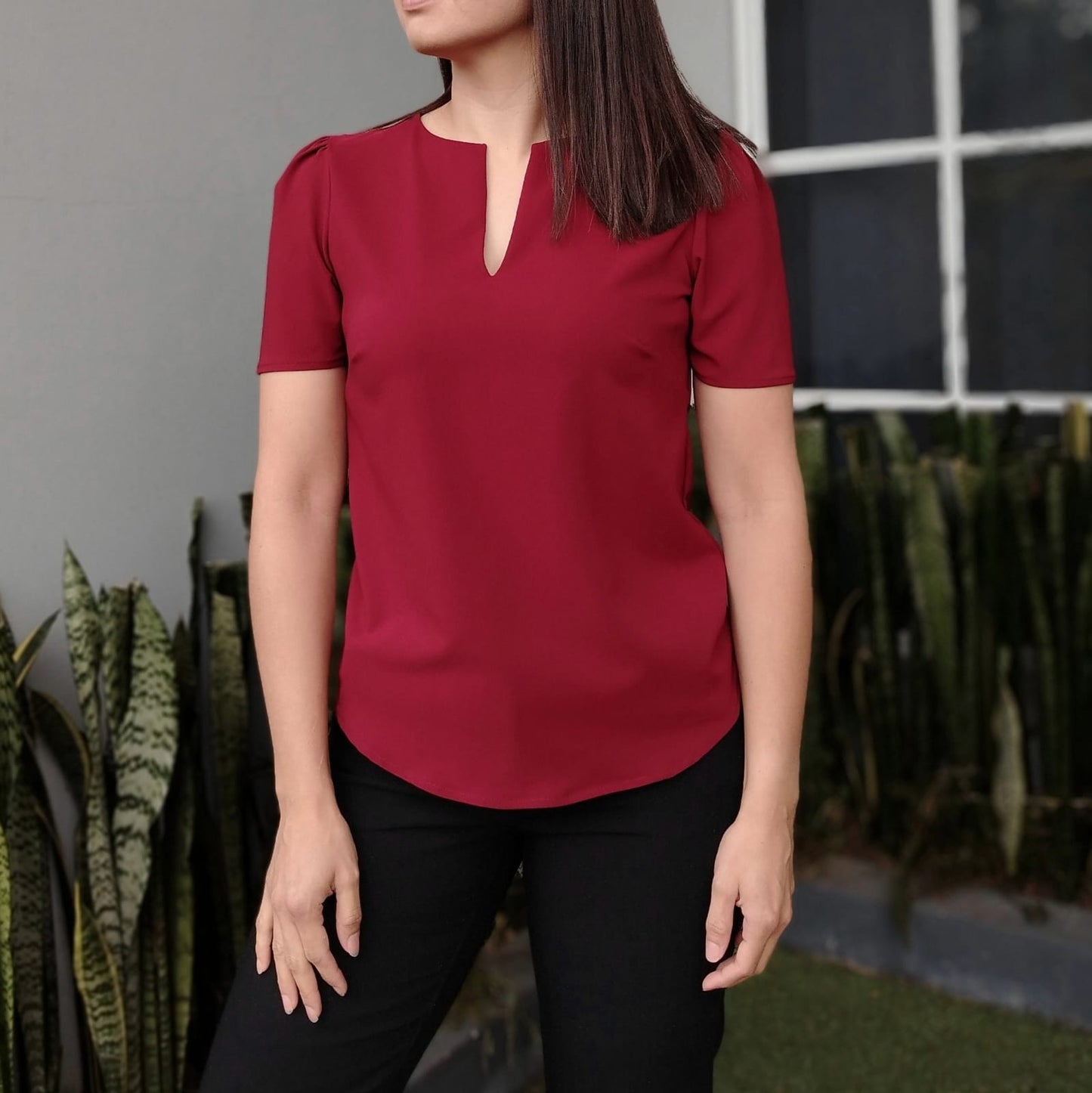 Blusa abertura vino