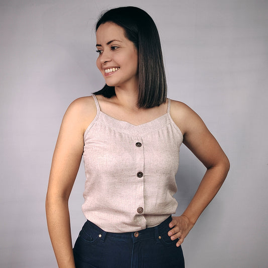 Blusa tirante con botones