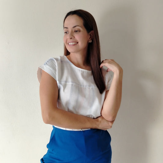 Blusa rayas manga enteriza