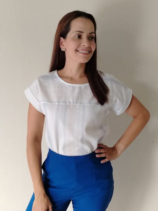 Blusa rayas manga enteriza