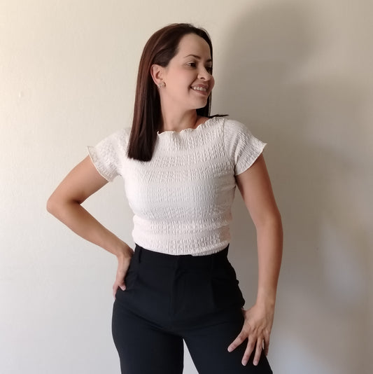 Blusa Corrugada Stretch