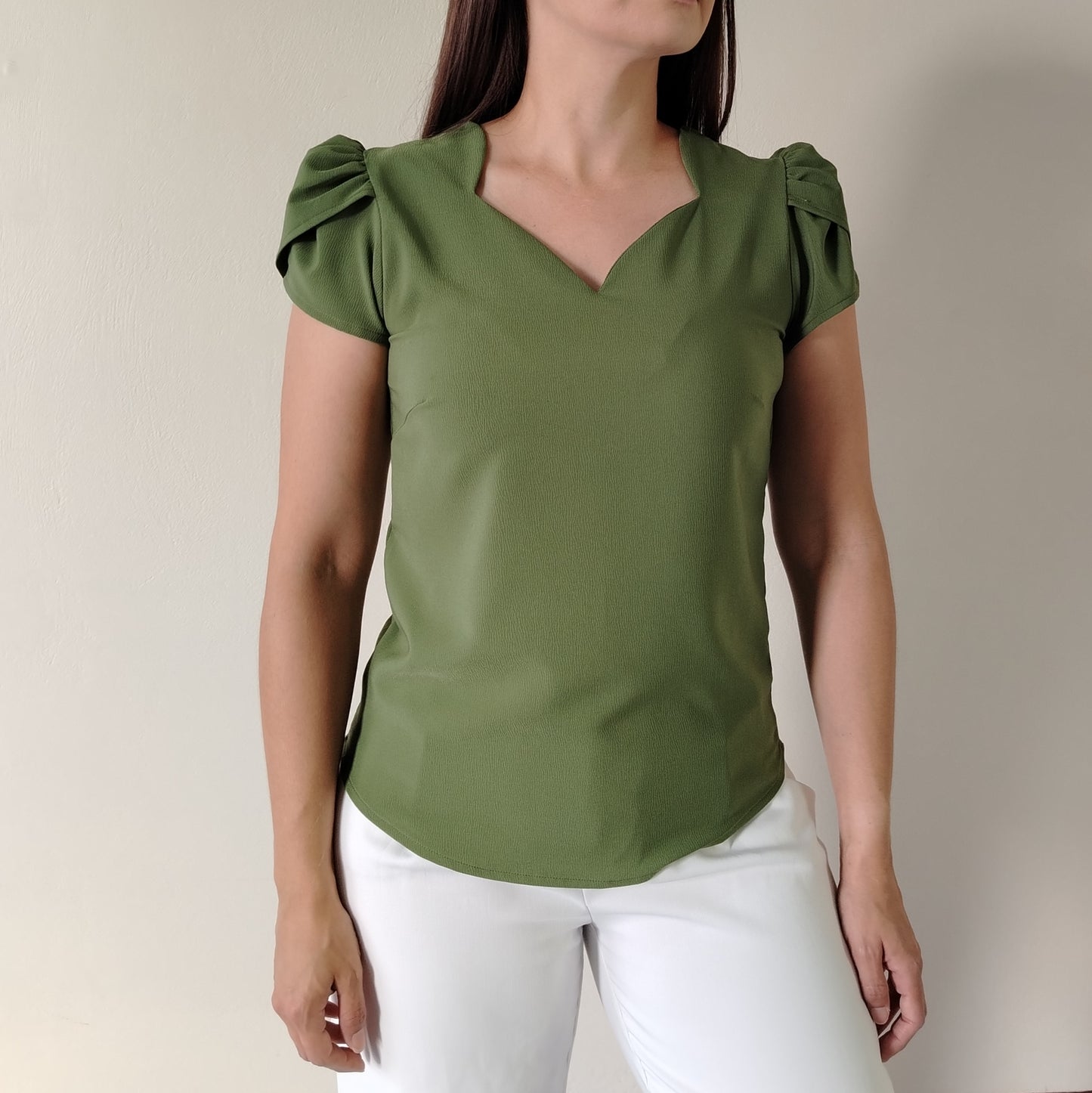 Blusa tulipán escote parras