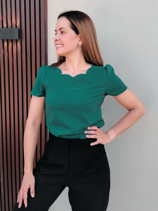 Blusa parras en escote