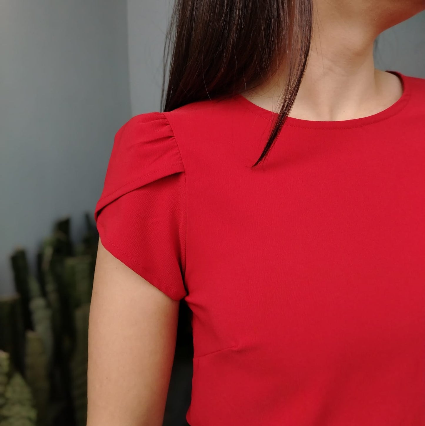 Blusa tulipán rojo