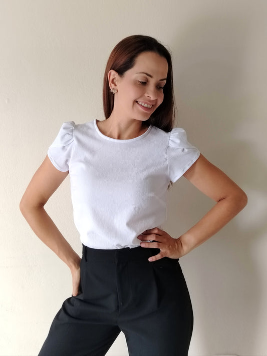 Blusa manga tulipán