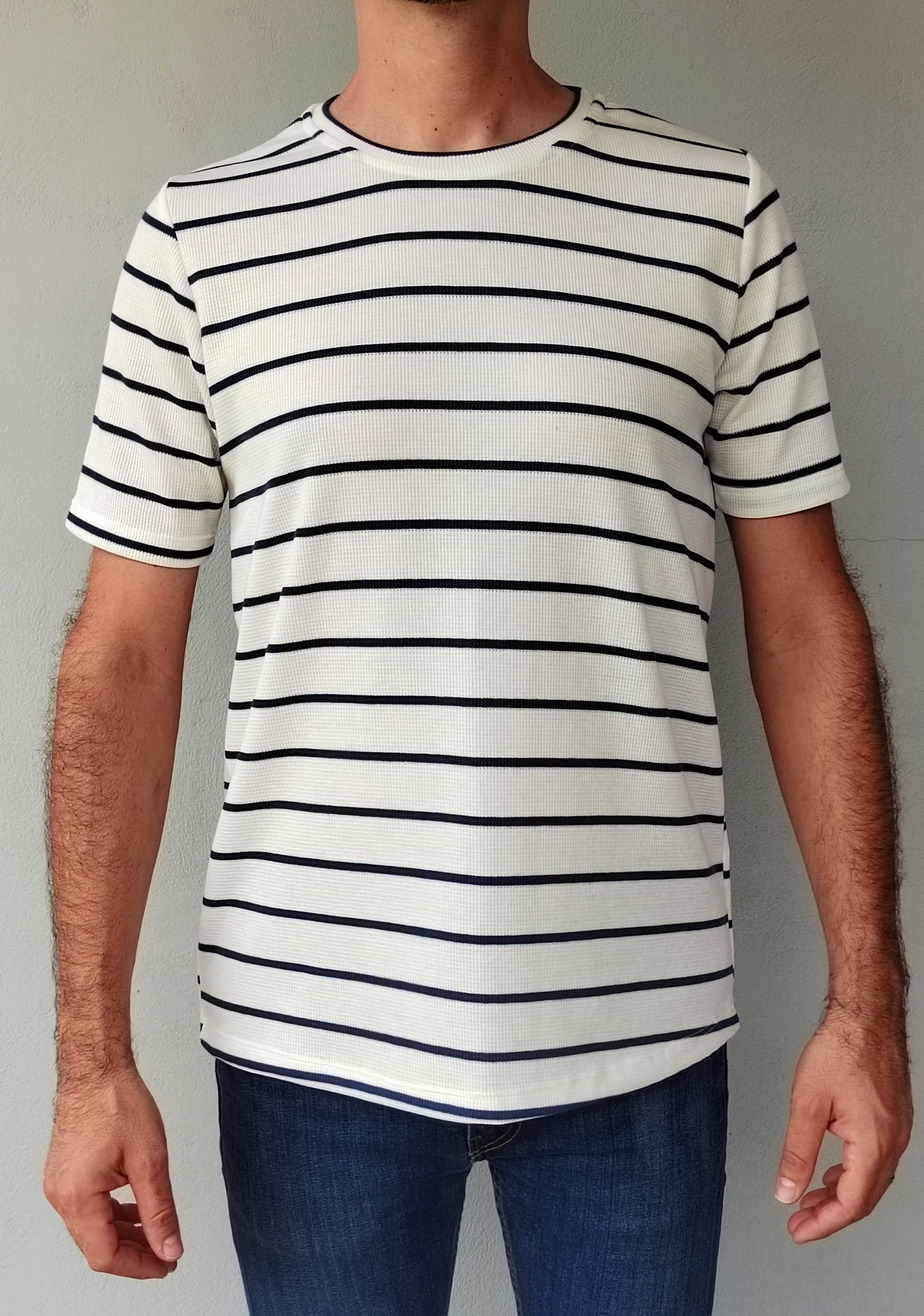 Camiseta rayas azul
