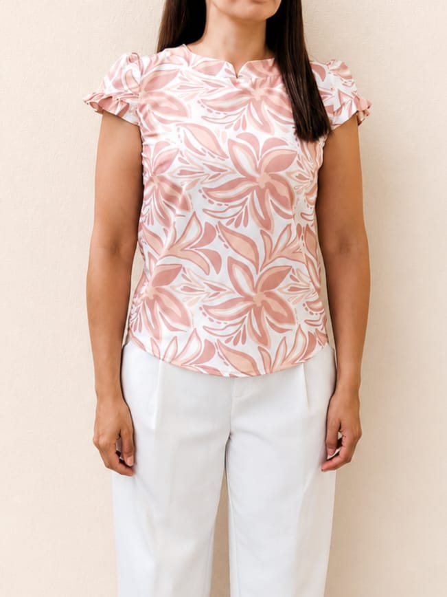 Blusa cuello chino