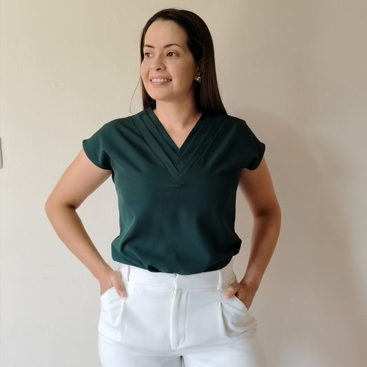 Blusa cuello V