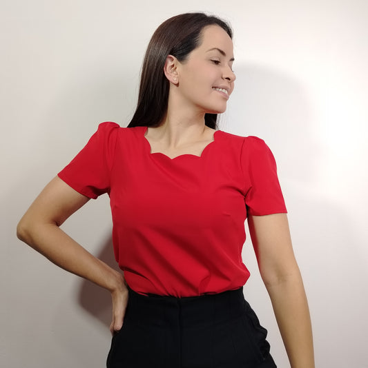 Blusa parras rojo