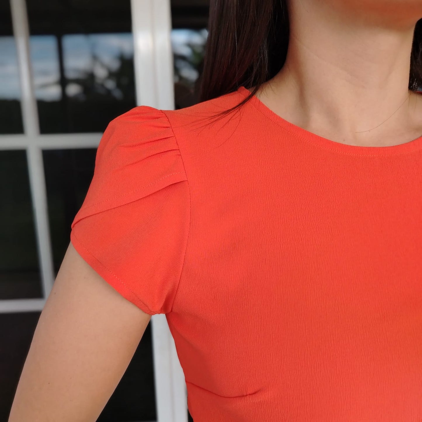 Blusa manga tulipán