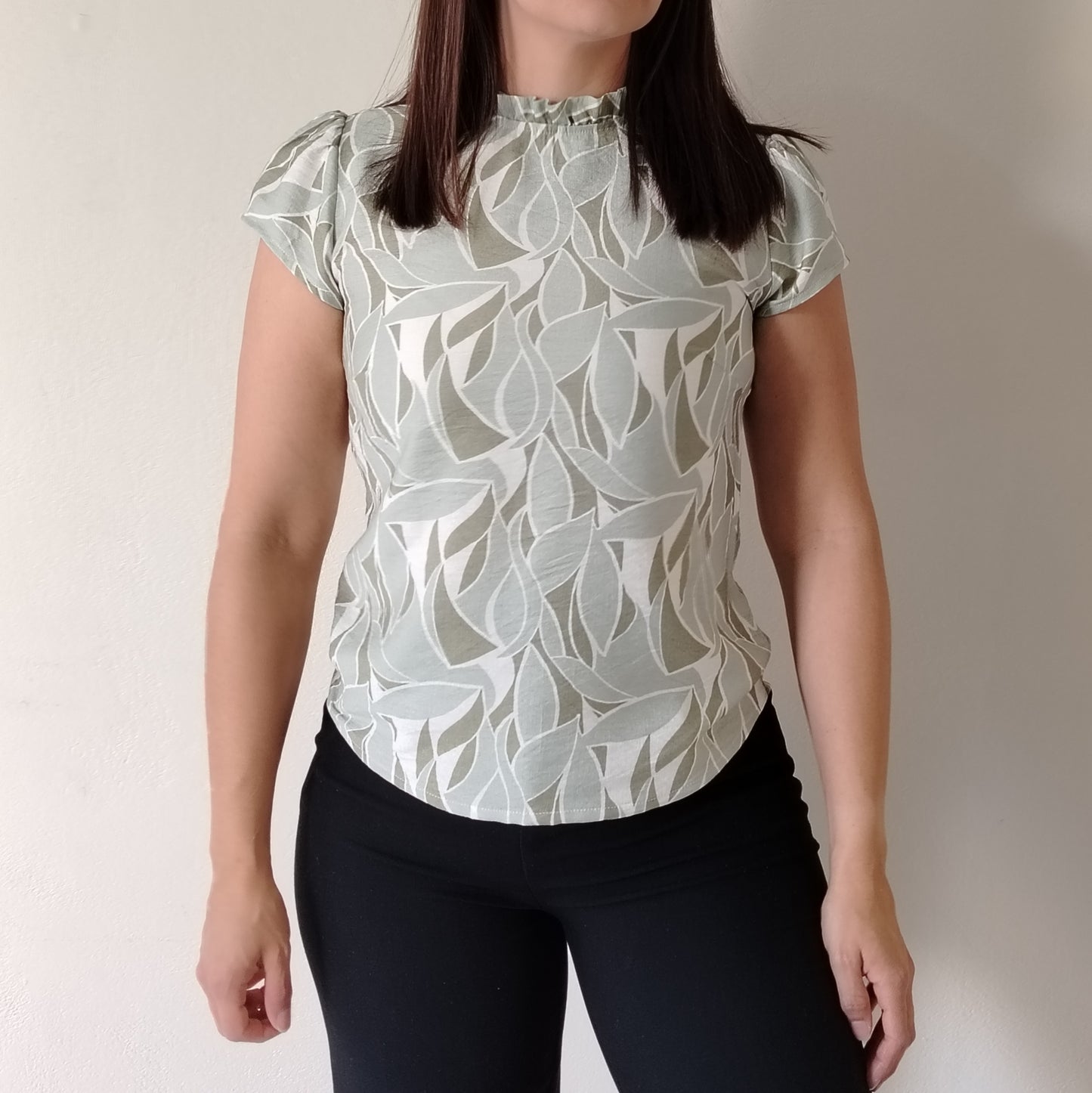 Blusa cuello fruncido