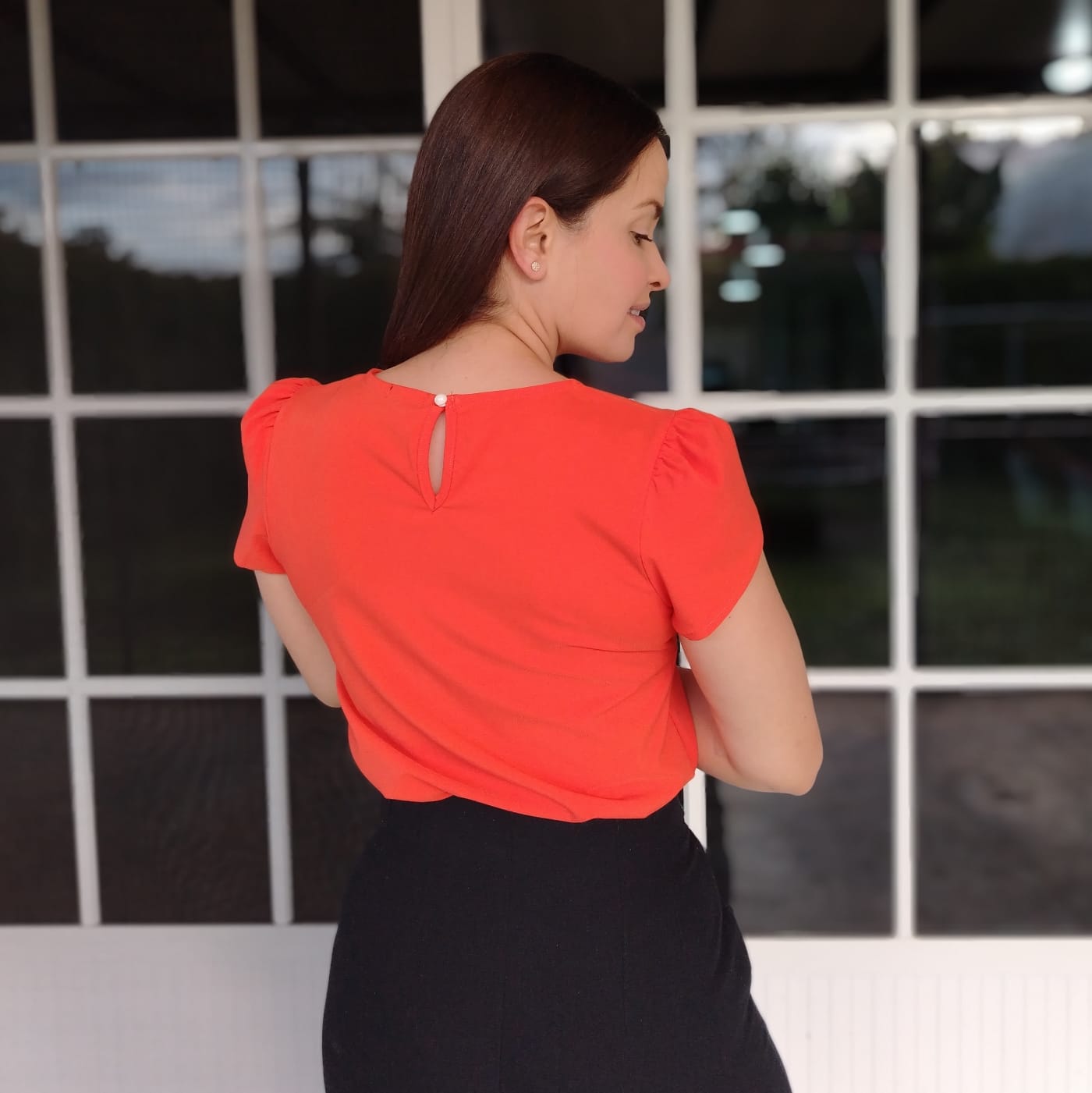Blusa manga tulipán