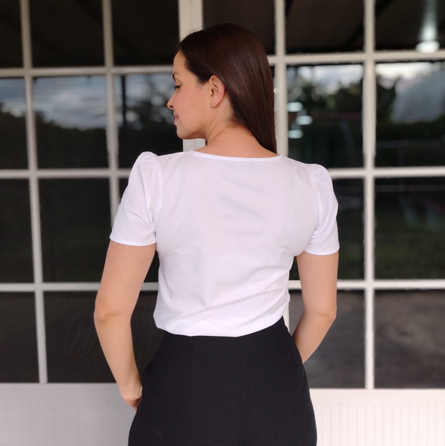 Blusa amarre blanco