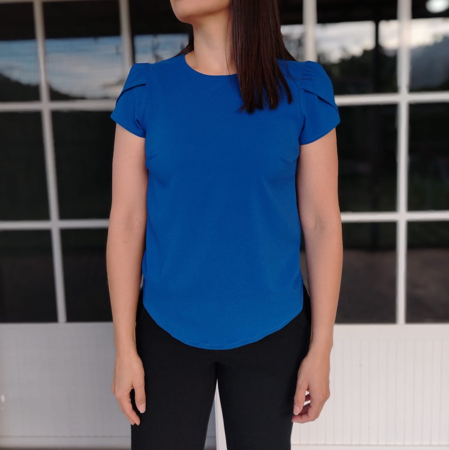 Blusa manga tulipán