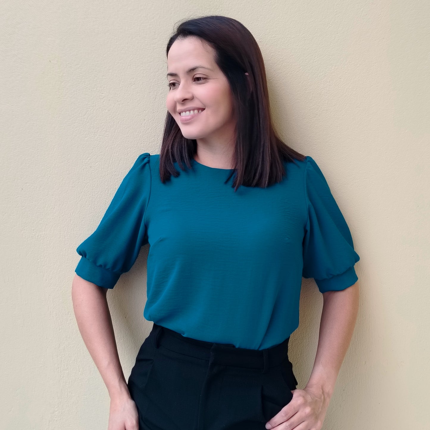 Blusa manga 2/4 jade