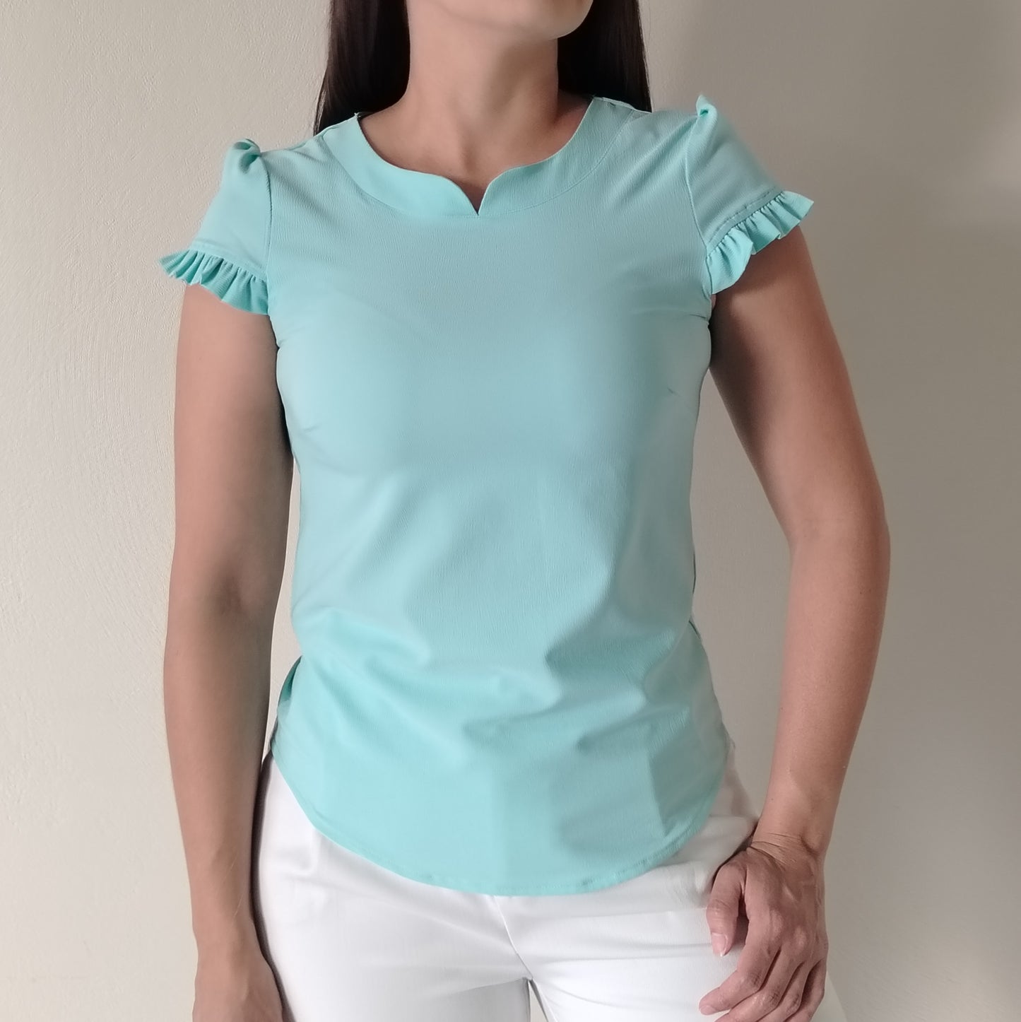Blusa cuello chino