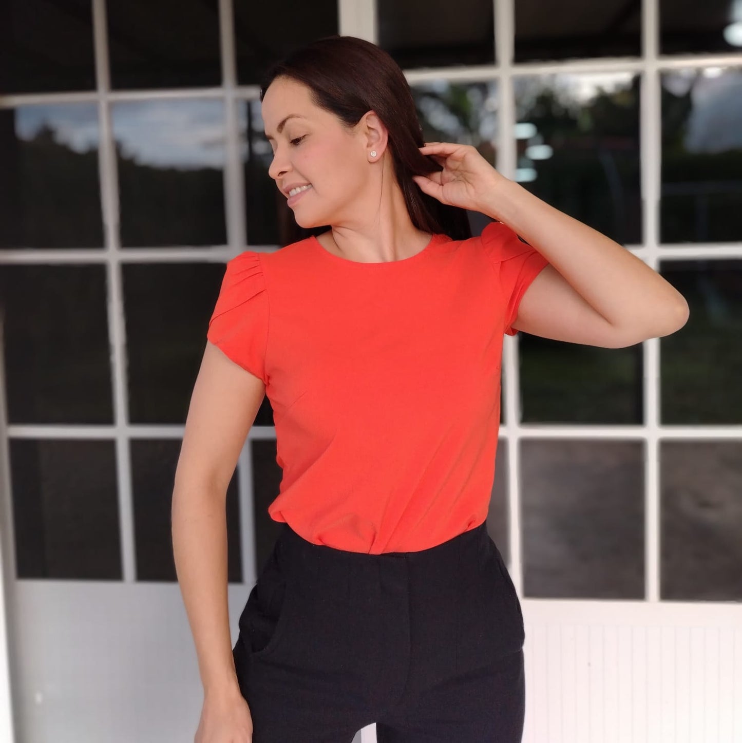 Blusa manga tulipán