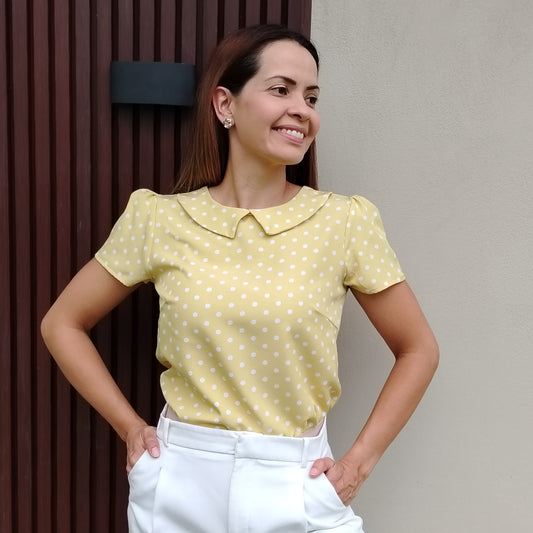 Blusa cuello muñeca