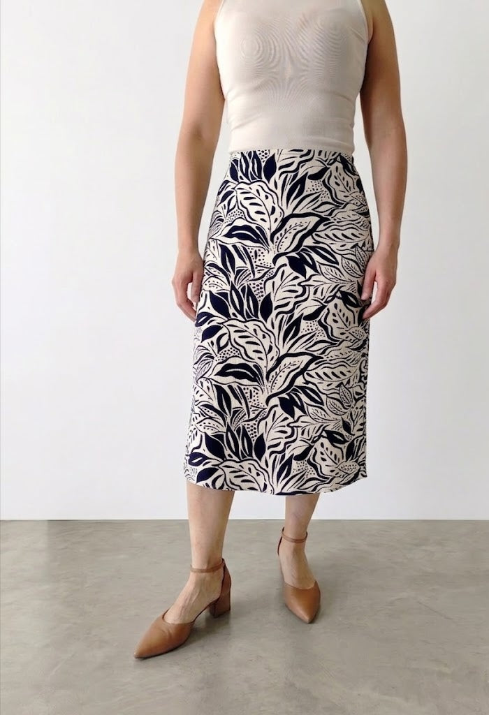 Falda midi floral