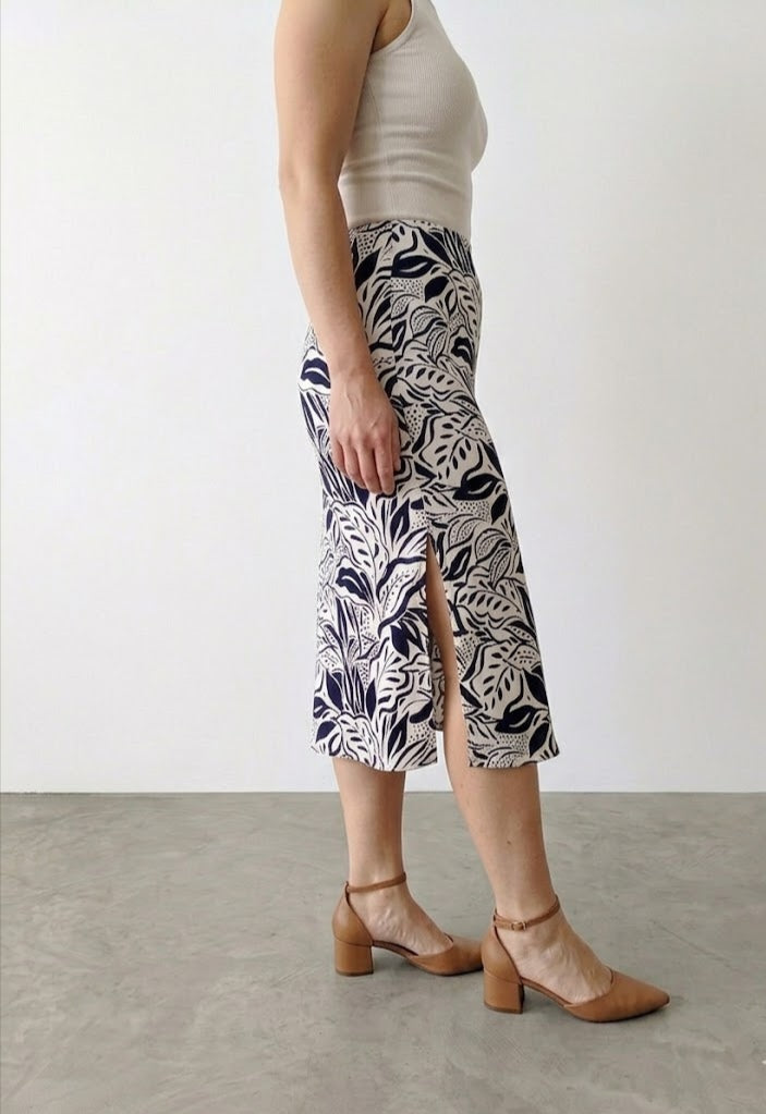 Falda midi floral