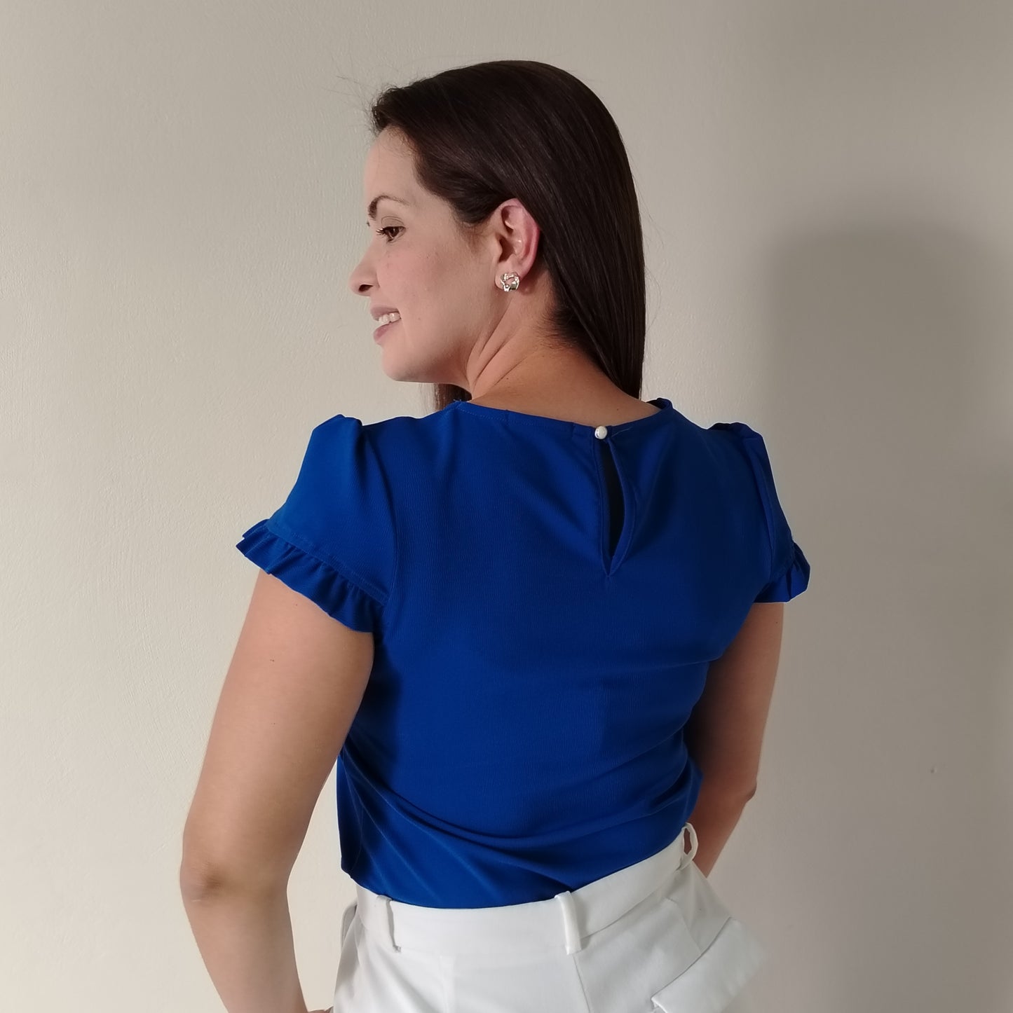 Blusa cuello chino