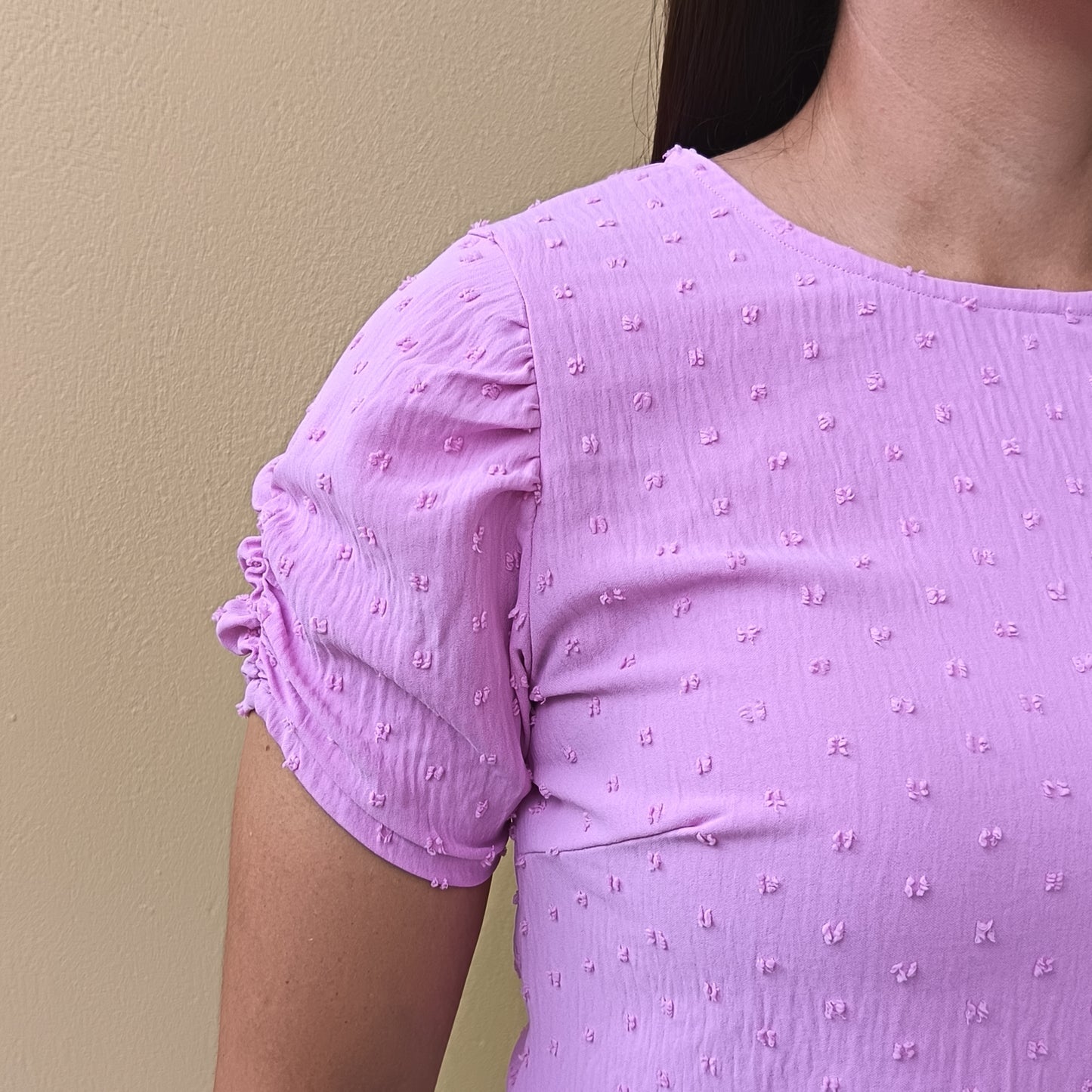 Blusa bombache rosa pastel