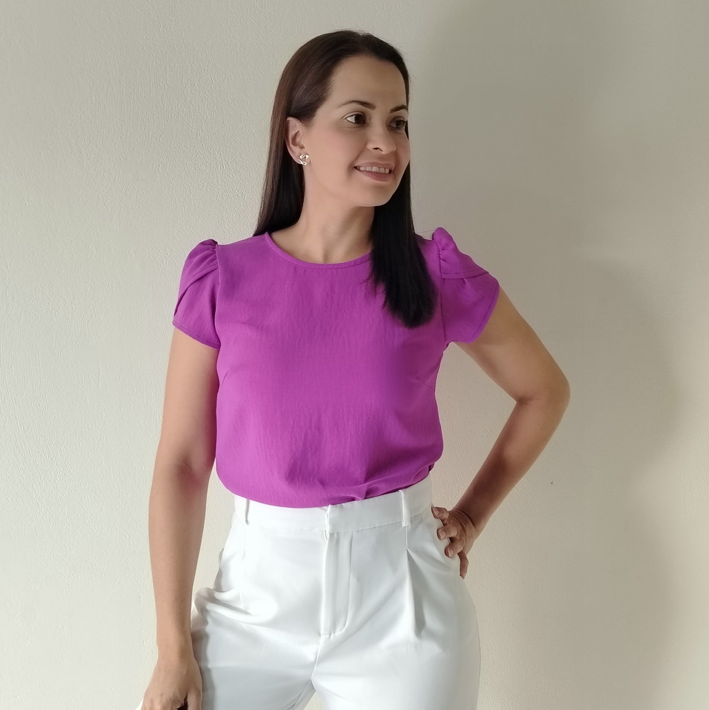 Blusa manga tulipán