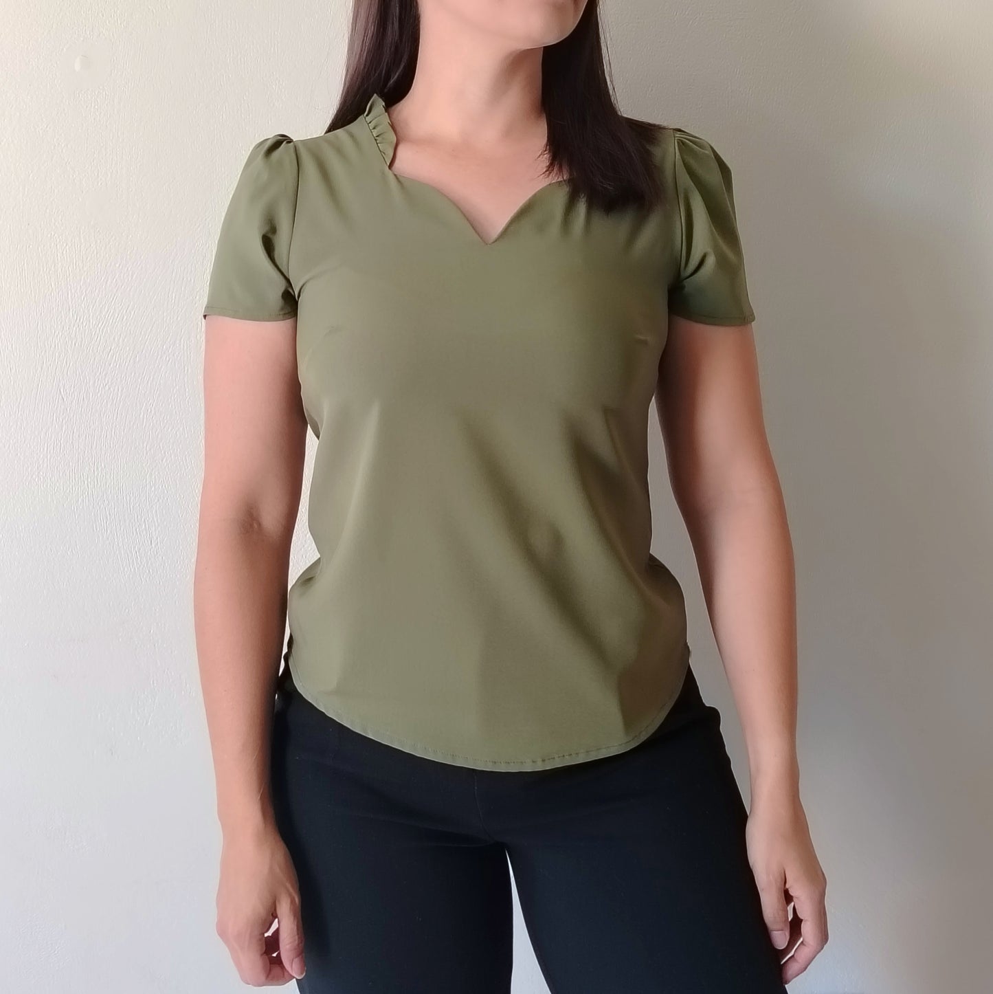 Blusa escote parras