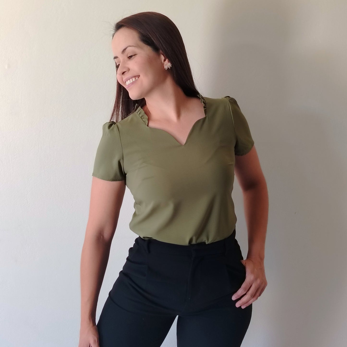 Blusa escote parras
