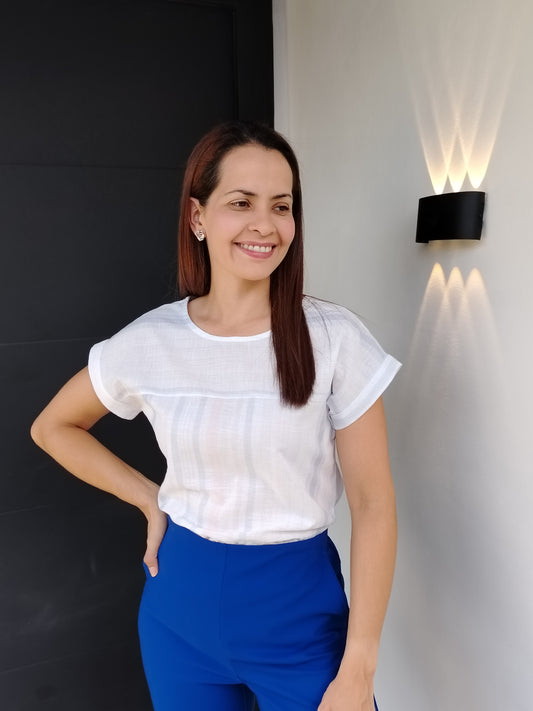 Blusa rayas manga enteriza
