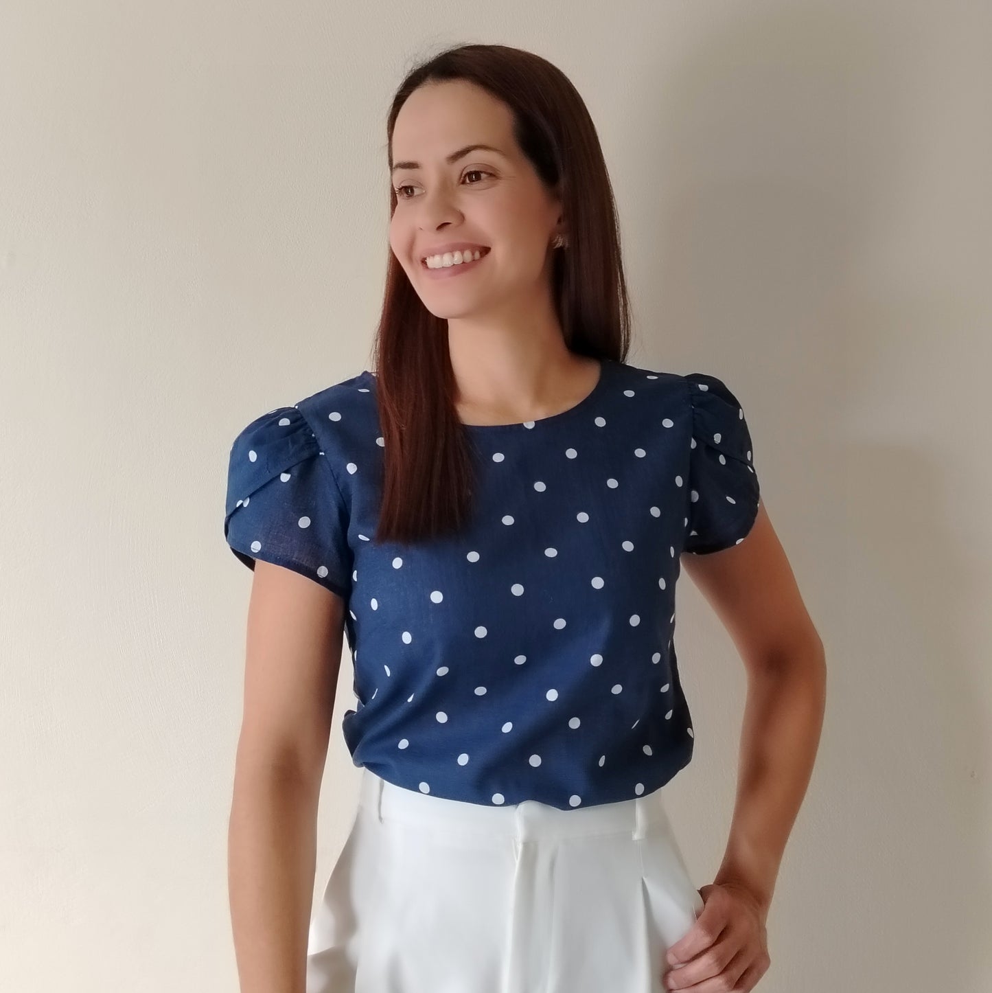 Blusa manga tulipán