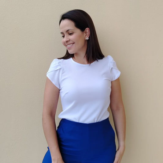 Blusa tulipán blanco