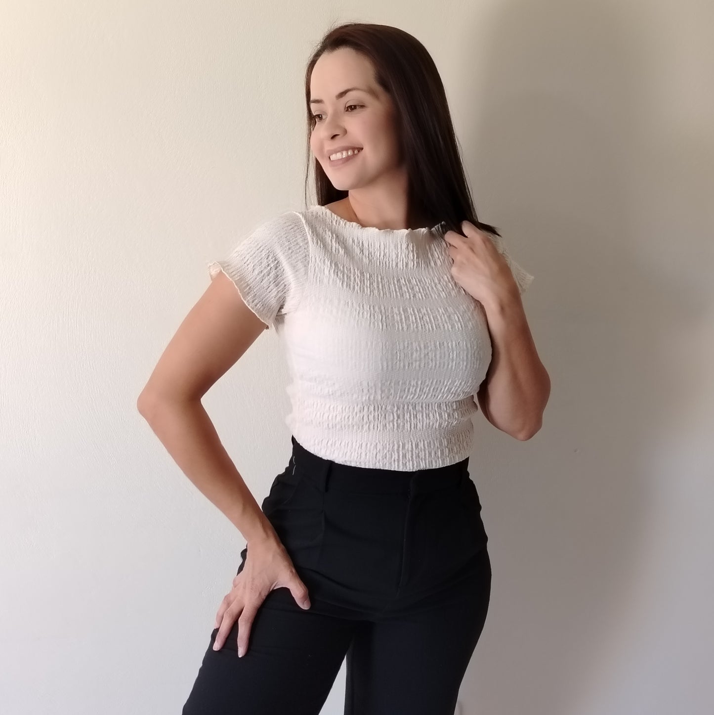 Blusa Corrugada Stretch