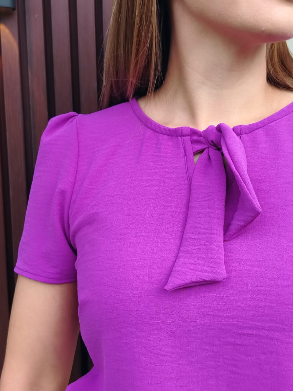 Blusa amarre en escote