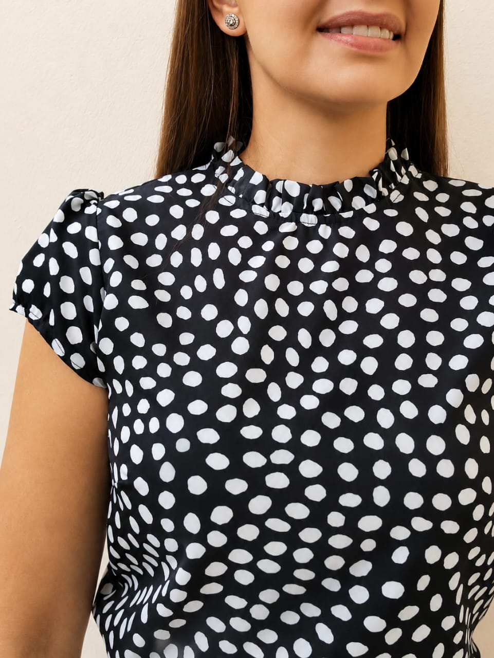 Blusa cuello fruncido