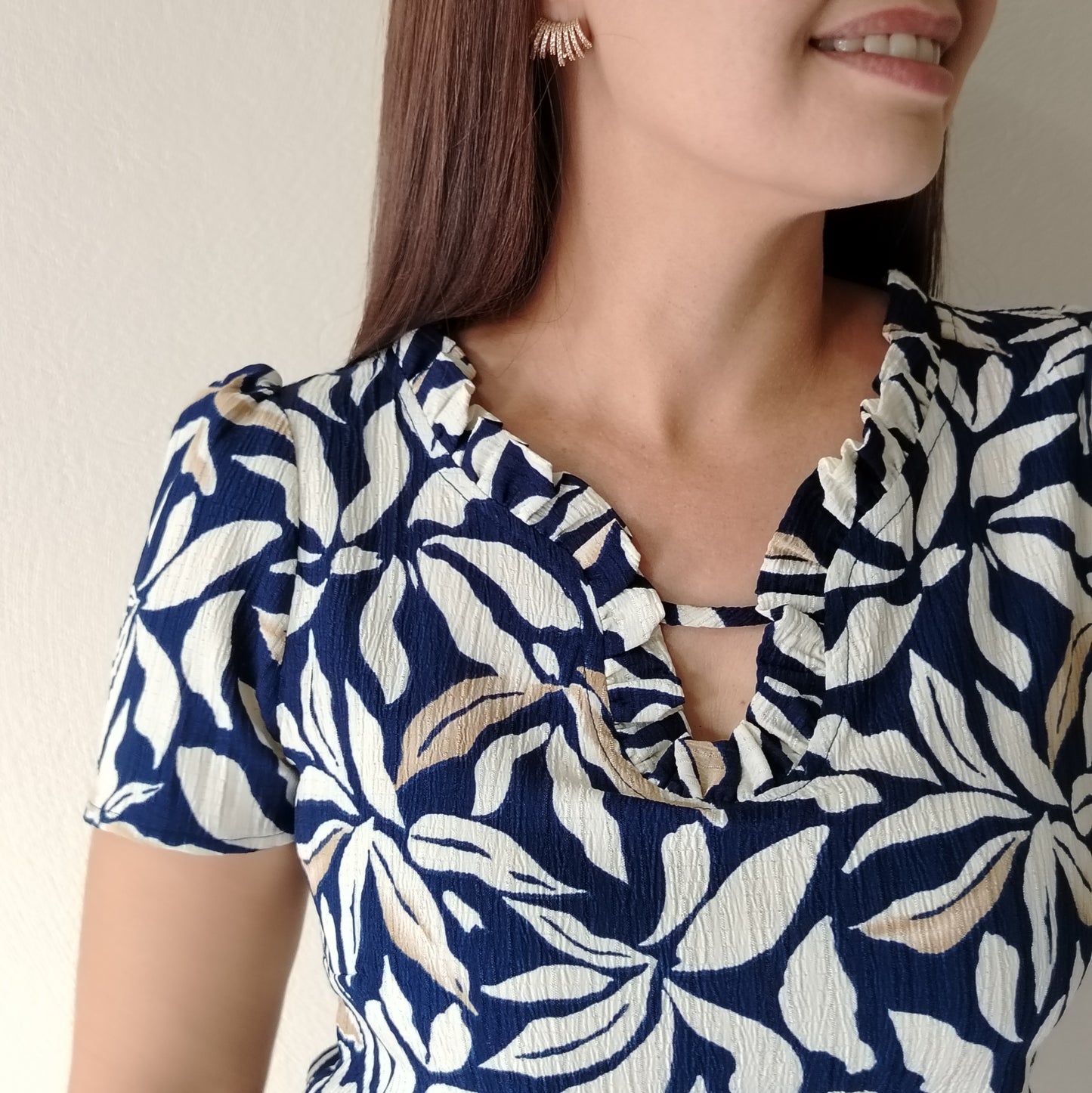 Blusa escote fruncido
