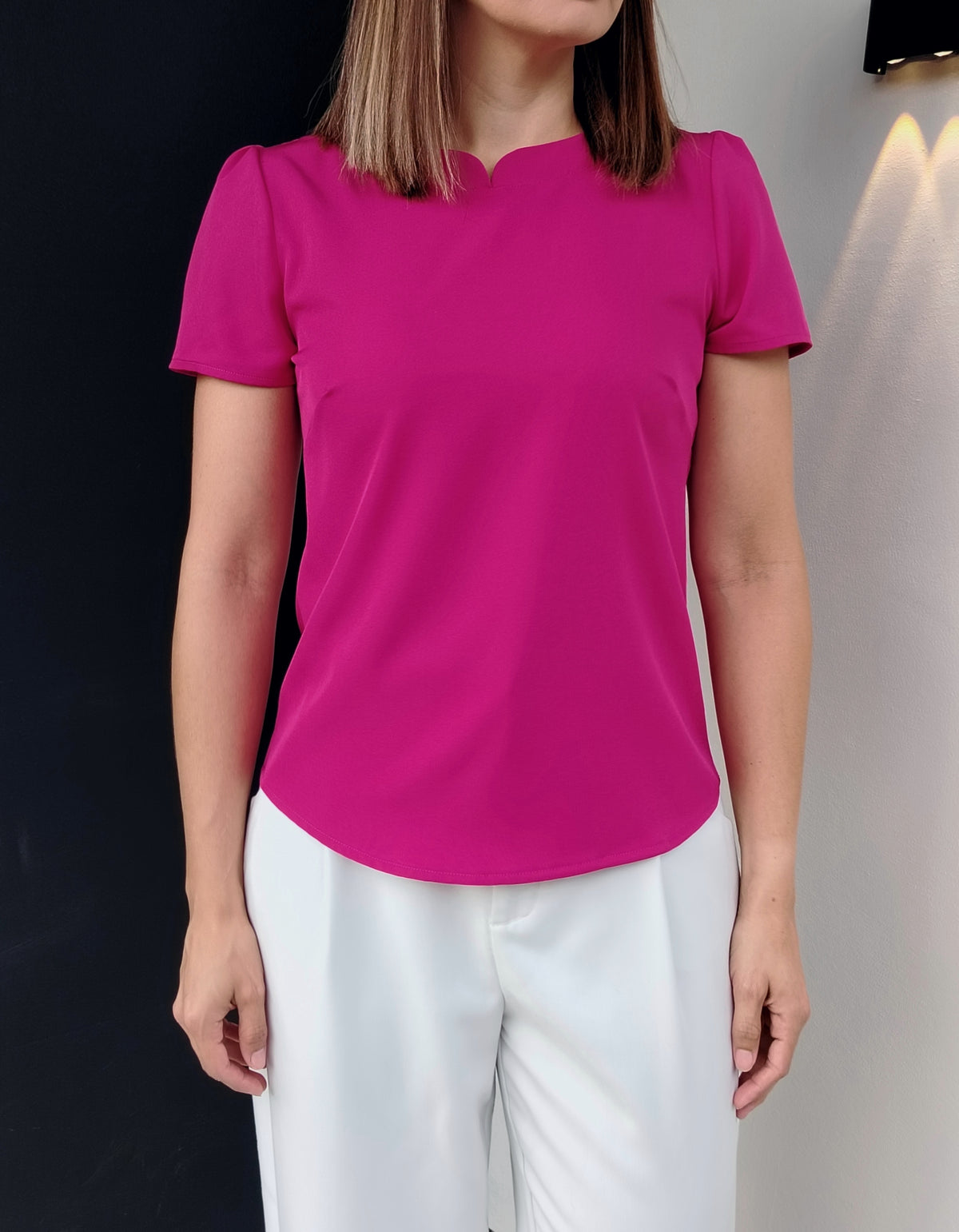 Blusa cuello chino