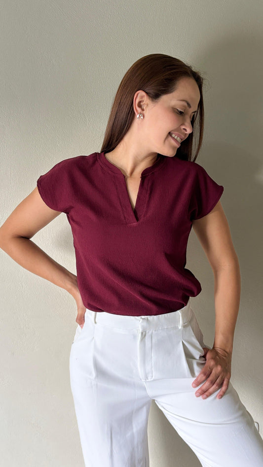 Cuello chino manga enteriza