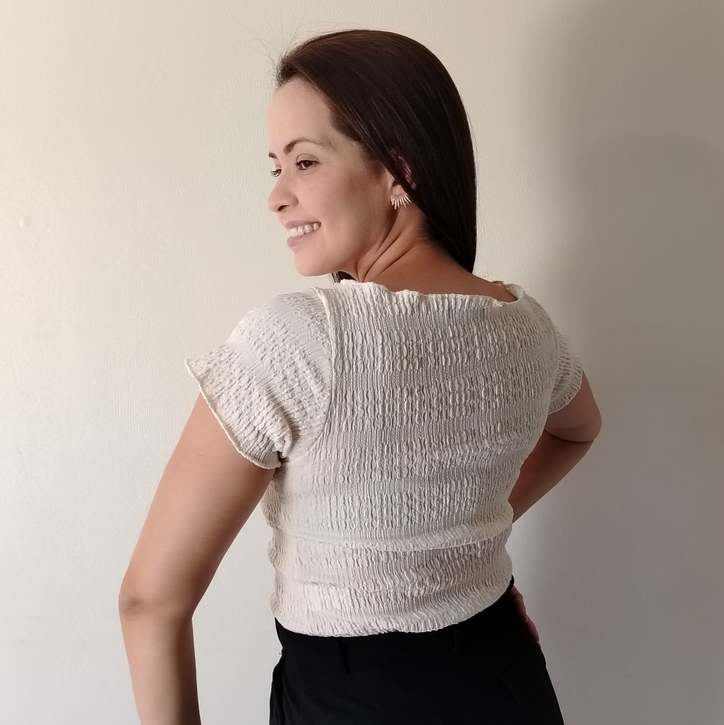 Blusa Corrugada Stretch
