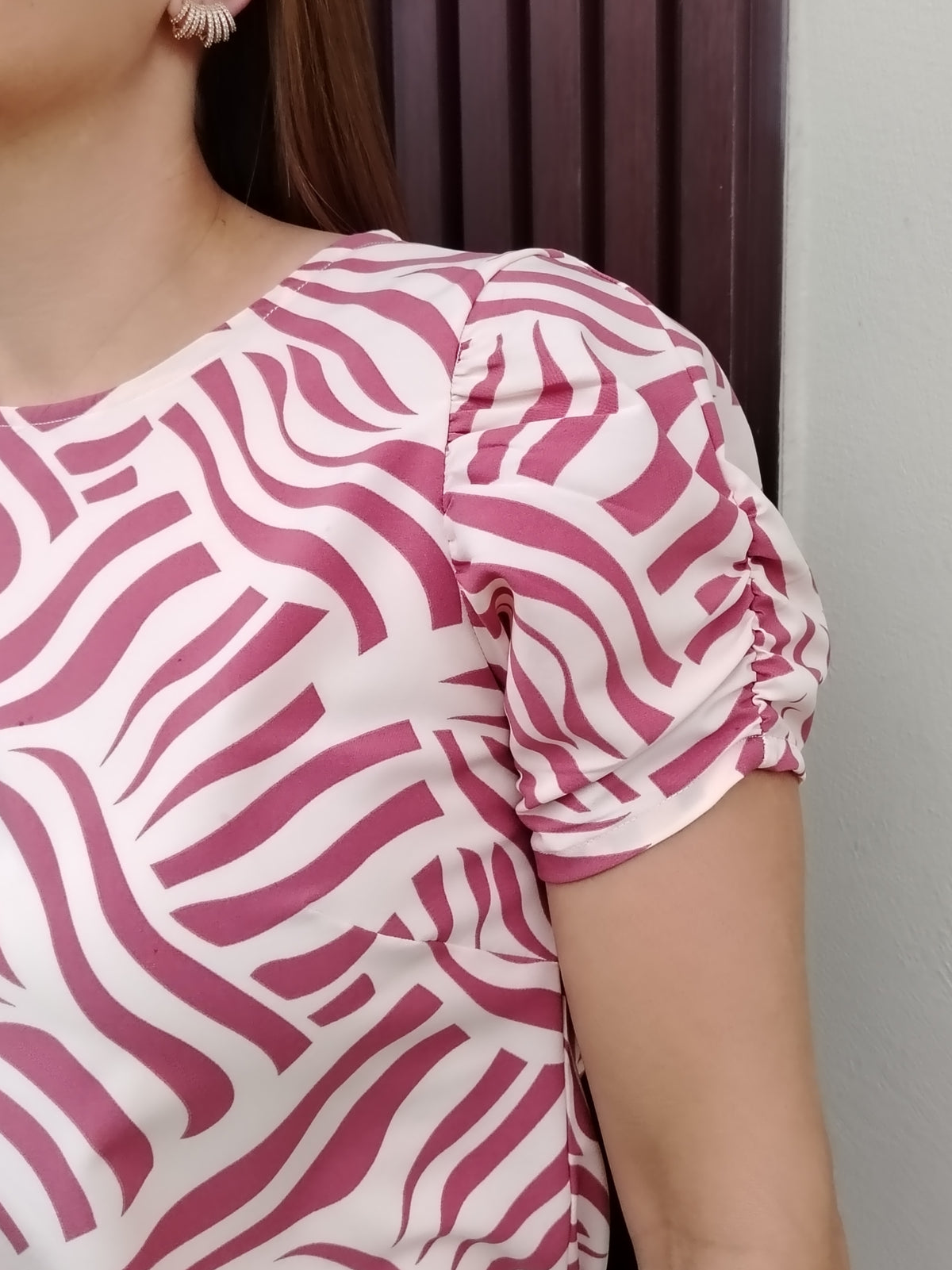 Blusa manga recogida