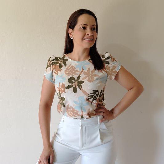 Blusa manga tulipán
