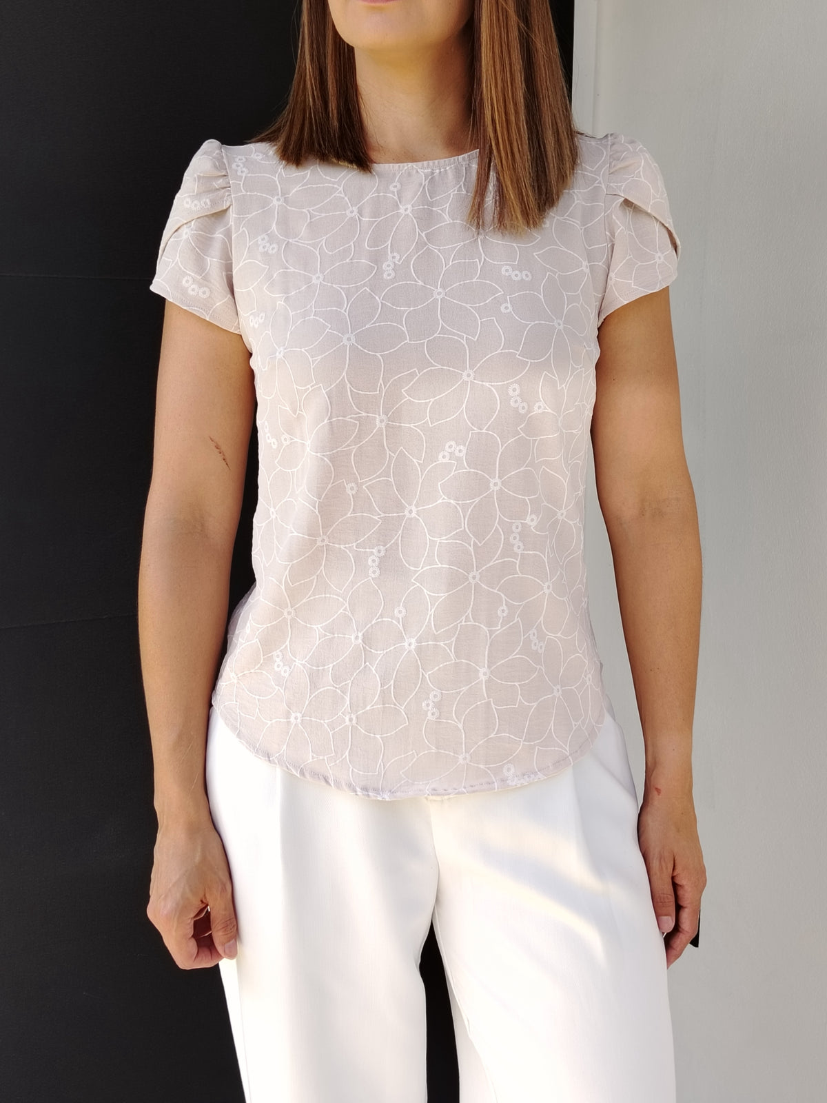 Blusa manga tulipán