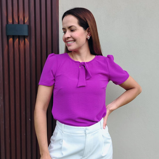 Blusa amarre en escote