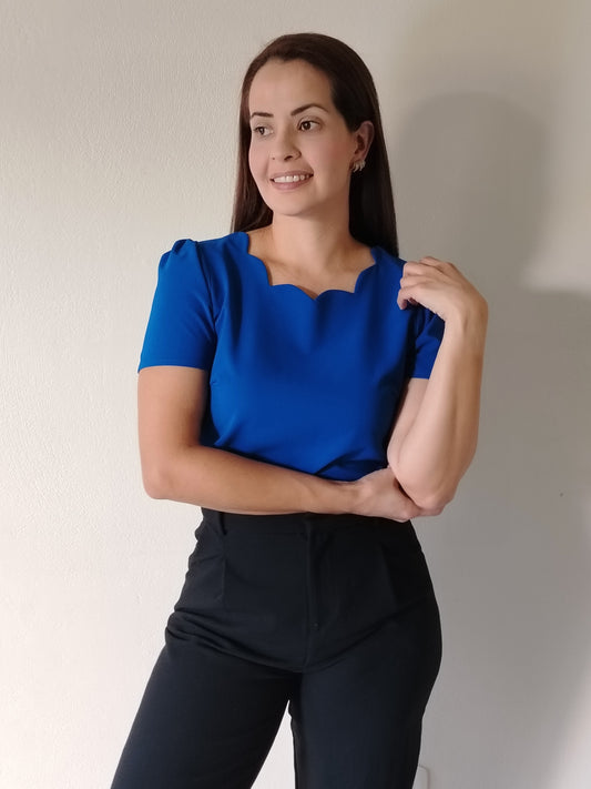 Blusa parras en escote