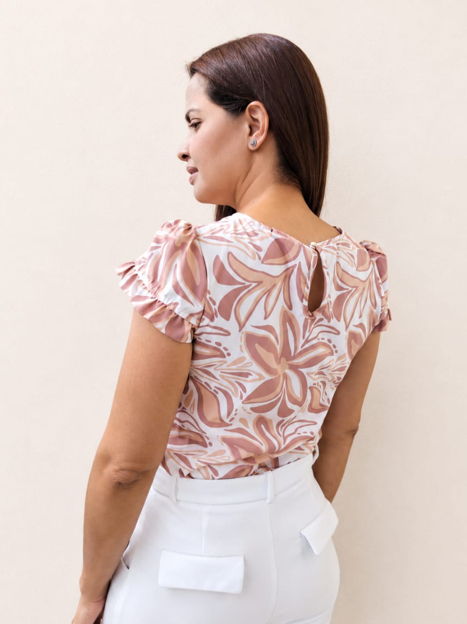 Blusa cuello chino