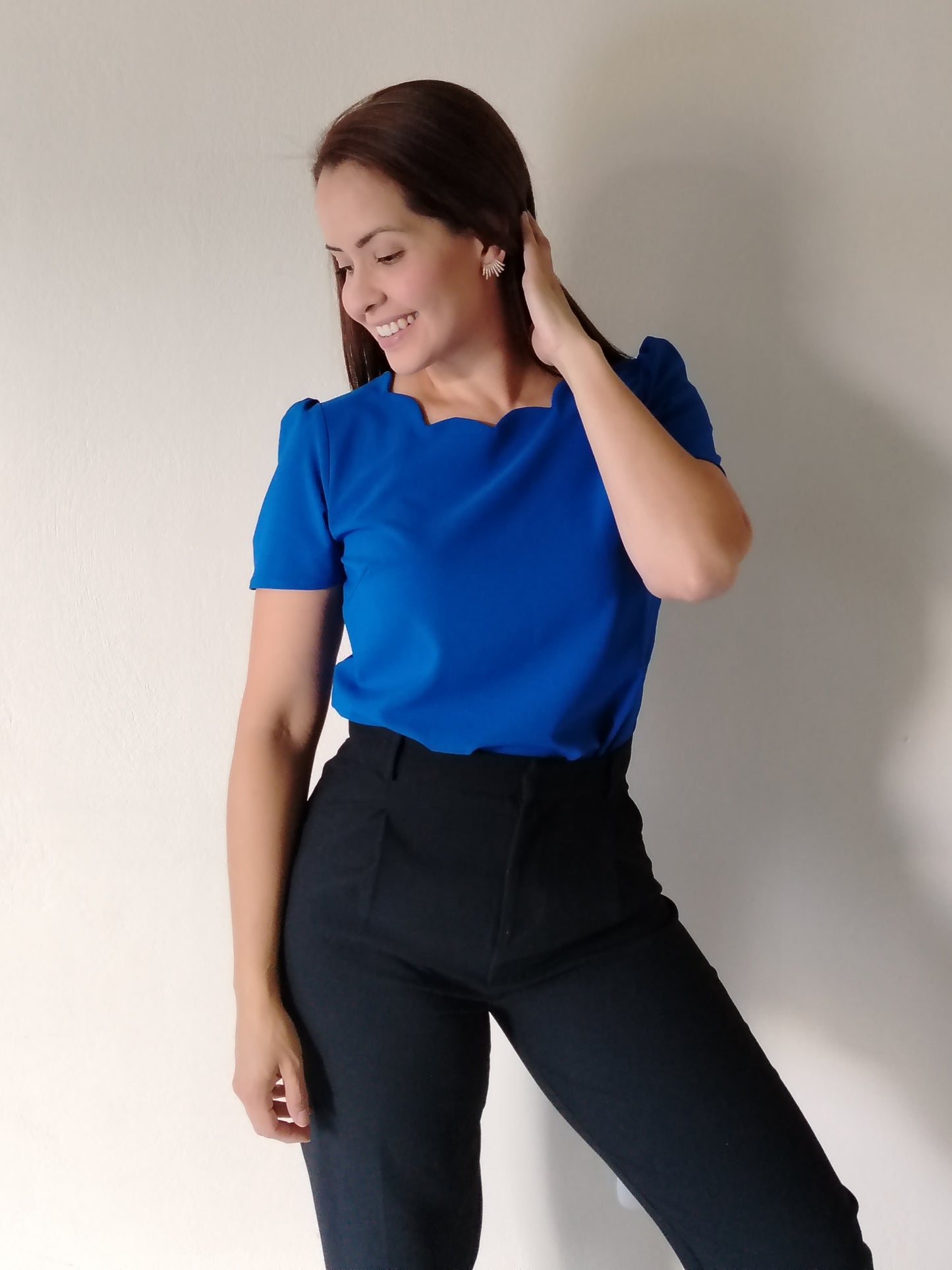 Blusa parras en escote